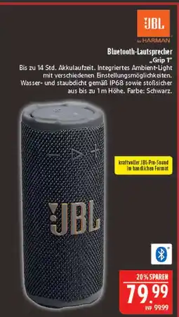 Marktkauf Jbl bluetooth-lautsprecher grip 1 Angebot