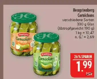 Marktkauf Hengstenberg cornichons natur-würzig Angebot