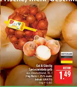 Marktkauf Gut & günstig speisezwiebeln gelb Angebot