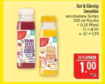 Marktkauf Gut & günstig banane apfel kirsche smoothie Angebot