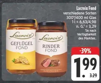 E-Center Lacroix geflügel fond Angebot