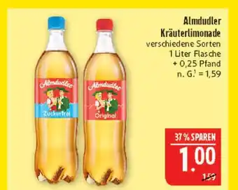 Marktkauf Almdudler kräuterlimonade zuckerfrei Angebot