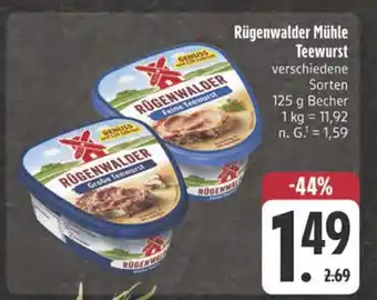 E-Center Rügenwalder mühle feine teewurst Angebot