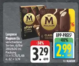 E-Center Langnese magnum eis classic Angebot