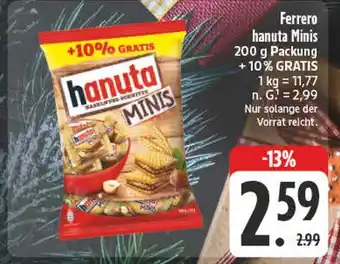 E-Center Ferrero hanuta minis Angebot