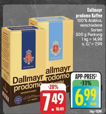 E-Center Dallmayr prodomo kaffee Angebot