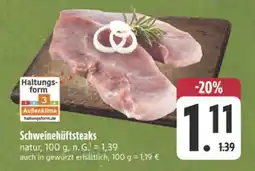 E-Center Schweinehüftsteaks natur Angebot