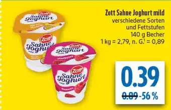 diska Zott sahne joghurt mild himbeere Angebot