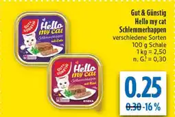 diska Gut & günstig hello my cat schlemmerhappen mit ente Angebot