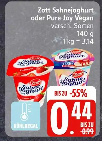 Edeka Zott sahnejoghurt Angebot