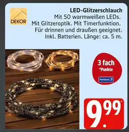 Marktkauf Dekor led-glitzerschlauch Angebot