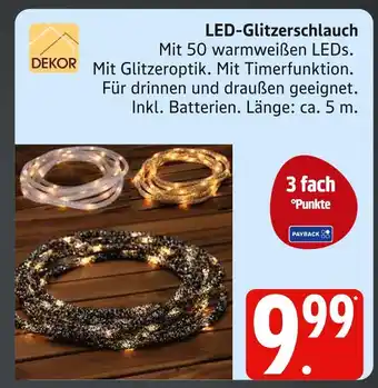 Marktkauf Dekor led-glitzerschlauch Angebot