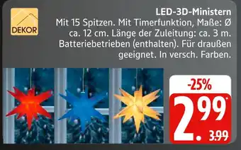 Marktkauf Dekor led-3d-ministern Angebot