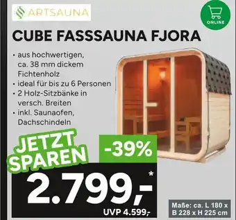 Marktkauf Artsauna cube fasssauna fjora Angebot