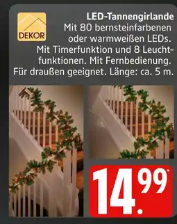 Marktkauf Dekor led-tannengirlande Angebot