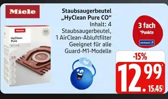 Marktkauf Miele staubsaugerbeutel hyclean pure co Angebot