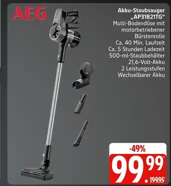 Marktkauf Aeg akku-staubsauger ap31b21tg Angebot