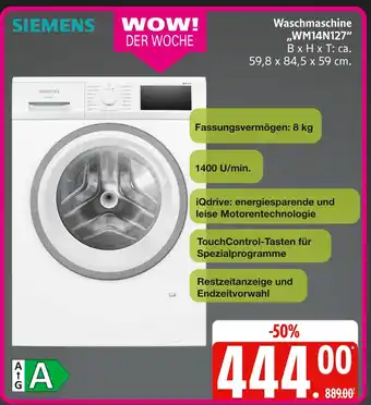 Marktkauf Siemens wm14n127 Angebot