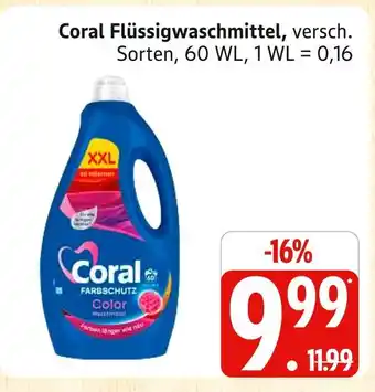 Marktkauf Coral flüssigwaschmittel Angebot