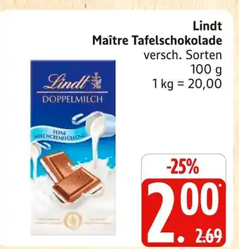 Marktkauf Lindt maître tafelschokolade Angebot