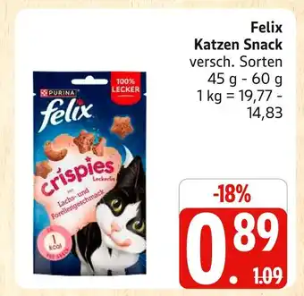 Marktkauf Purina felix katzen snack Angebot