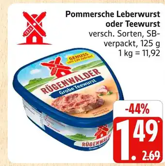 Marktkauf Rügenwalder pommersche leberwurst Angebot