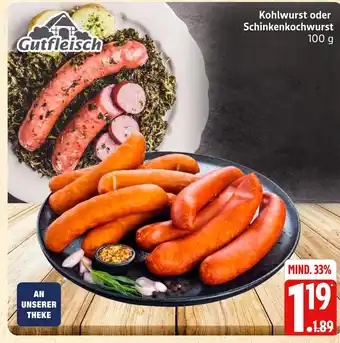Marktkauf Gutfleisch kohlwurst Angebot