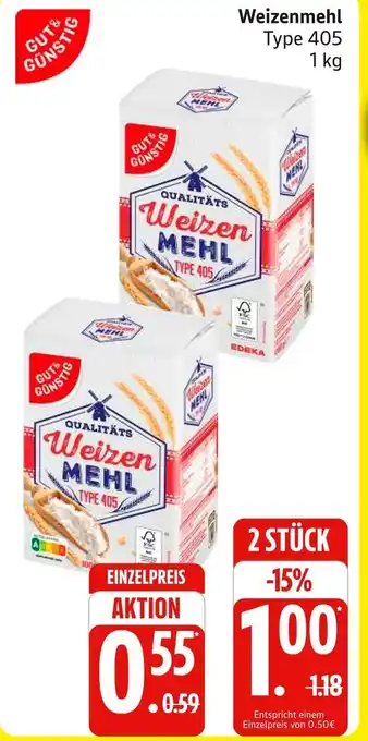 Marktkauf Gut & günstig weizenmehl type 405 Angebot