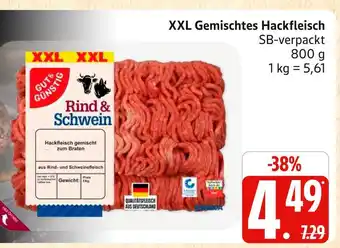 Marktkauf Gut & günstig rind & schwein xxl gemischtes hackfleisch Angebot