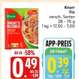 Marktkauf Knorr fix spaghetti bolognese Angebot