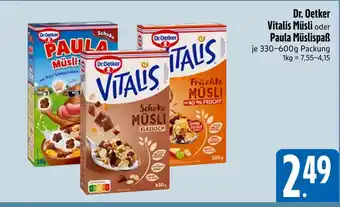 Edeka Dr. oetker vitalis müsli schoko klassisch Angebot