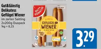 Edeka Gut&günstig delikatess geflügel wiener Angebot