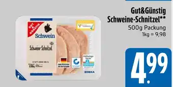 Edeka Gut&günstig schweine-schnitzel Angebot