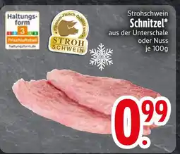 Edeka Strohschwein schnitzel aus der unterschale Angebot