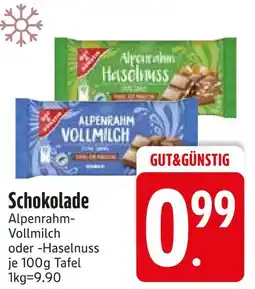 Edeka Gut&günstig alpenrahm vollmilch Angebot