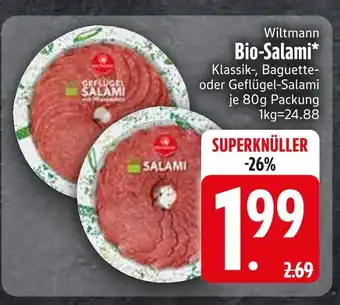 Edeka Wiltmann bio-salami klassik Angebot