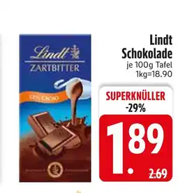 Edeka Lindt schokolade zartbitter Angebot