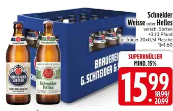 Edeka Schneider weisse Angebot
