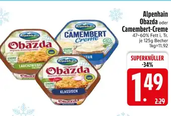 Edeka Alpenhain obazda Angebot
