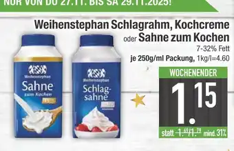 Edeka Weihenstephan sahne zum kochen Angebot
