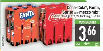Edeka Coca-cola oder fanta oder sprite oder mezzo mix Angebot