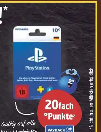 Edeka Playstation playstation guthabenkarte 10€ Angebot