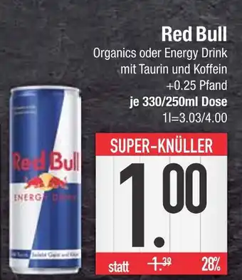 Edeka Red bull organics oder energy drink Angebot