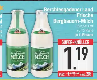 Edeka Berchtesgadener land frische bergbauern-milch 1,5% fett Angebot