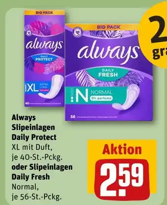 REWE Always slipeinlagen daily protect Angebot
