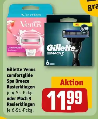 REWE Gillette venus comfortglide spa breeze rasierklingen Angebot