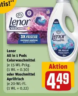 REWE Lenor all in 1 pods colorwaschmittel Angebot