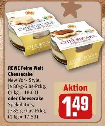 REWE Rewe feine welt cheesecake new york style Angebot