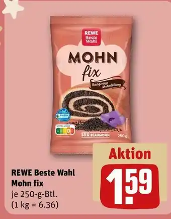 REWE Rewe beste wahl mohn fix Angebot