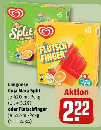 REWE Langnese cuja mara split Angebot